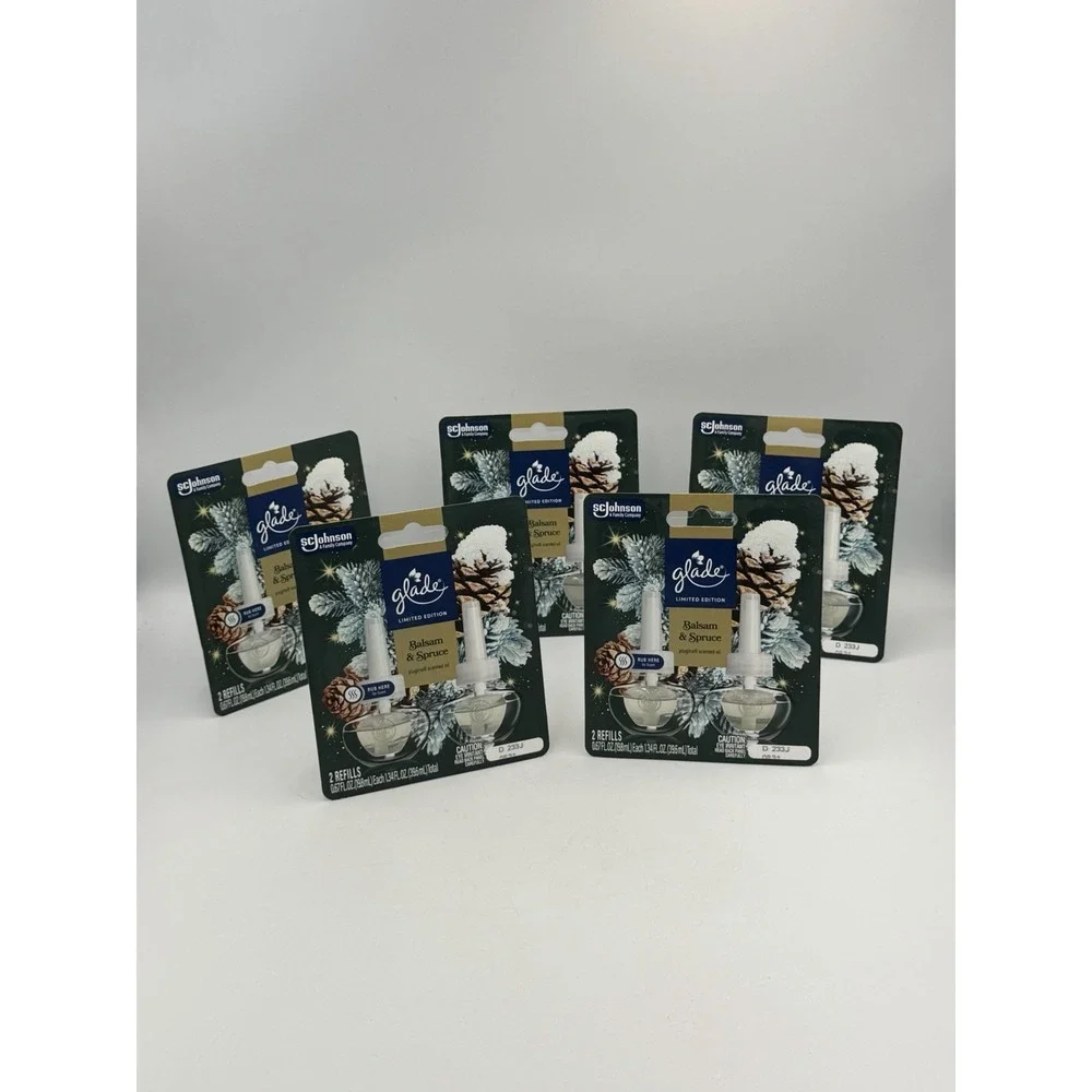 10 Glade Balsam and Spruce Oils, Each Oil Contains 0.67 FL. OZ Limited Edition.